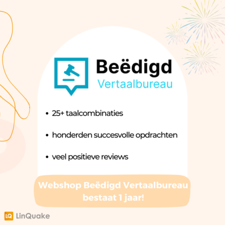 Beëdigd Vertaalbureau 1 jaar